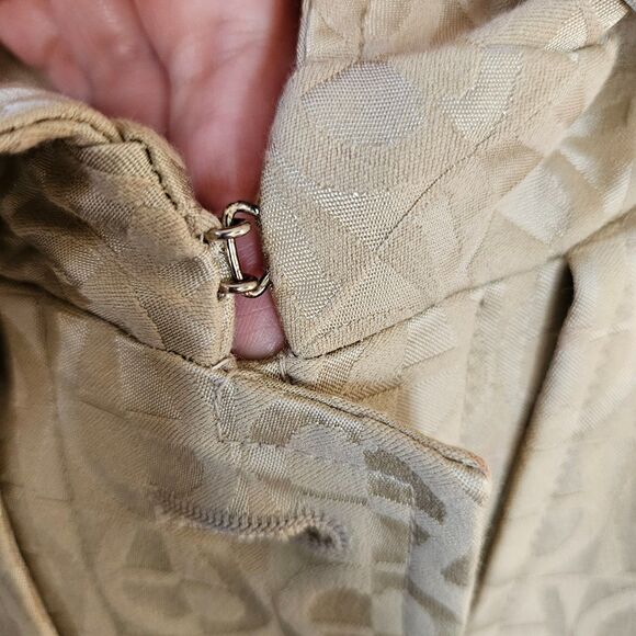 ETIENNE AIGNER Logo Cropped Trench Coat Size U.S. 4-6 - Picture 6 of 8